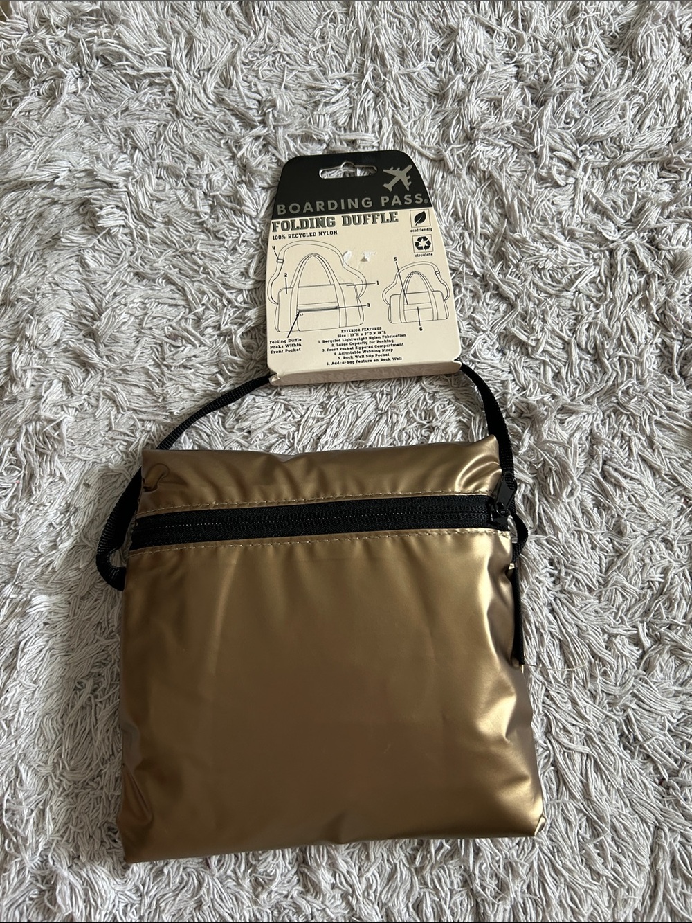 BOARDING PASS  folding  duffle woman  -  nwt